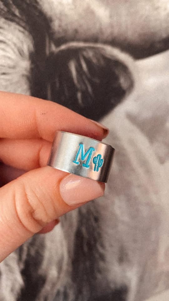 Custom Stamped Initial Ring