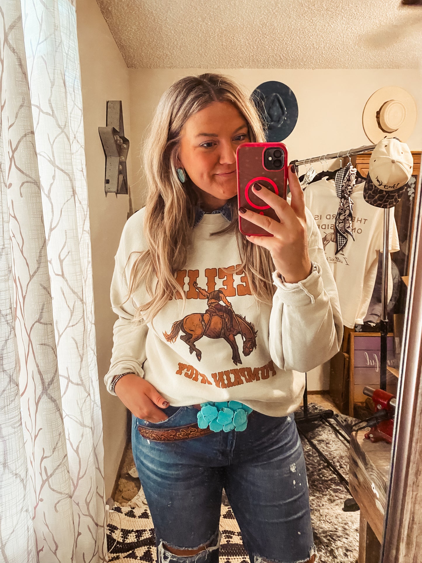 Feeling' Pumpkin Spicy Bucker Crewneck