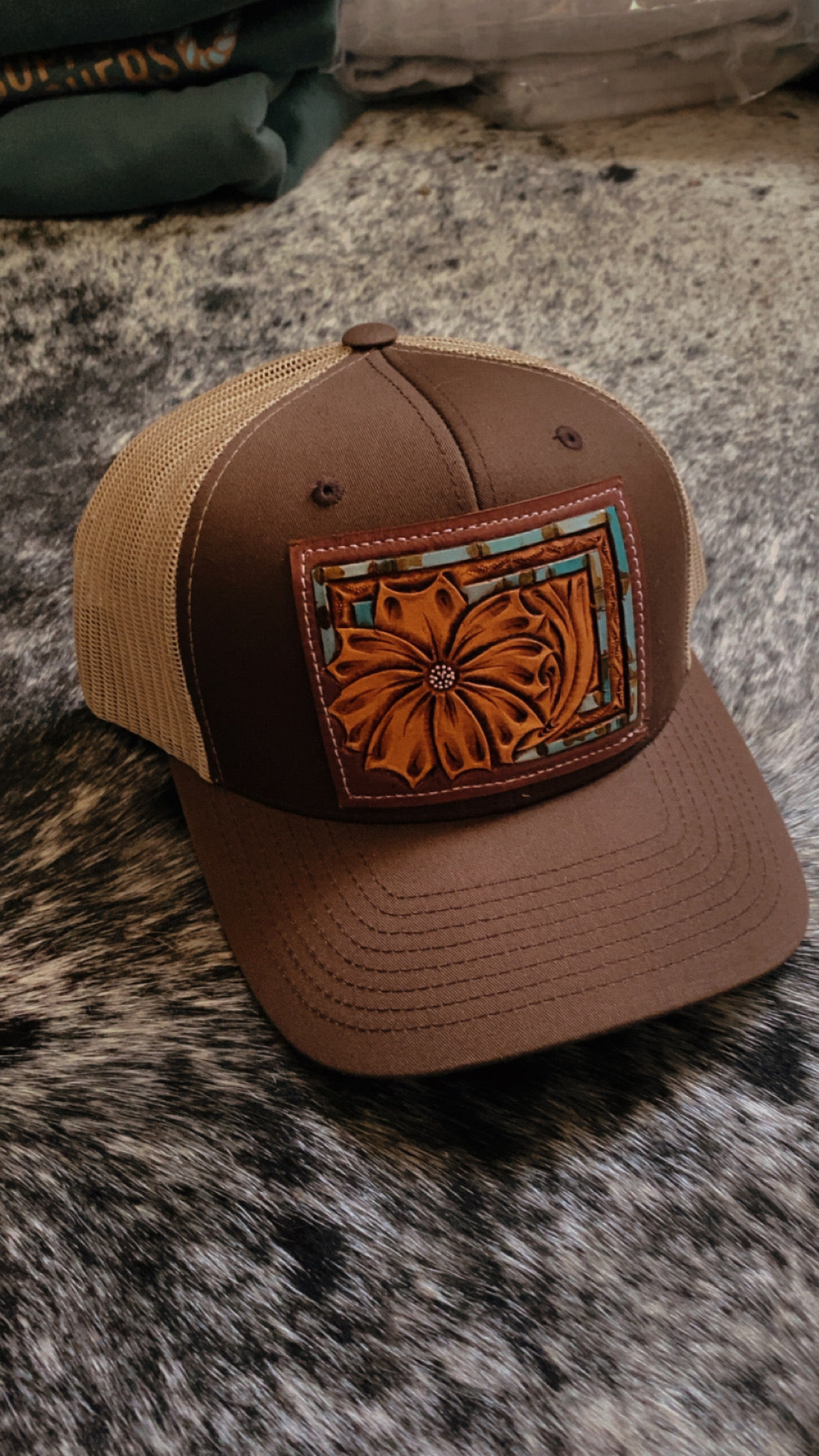 Tooled Leather Caps