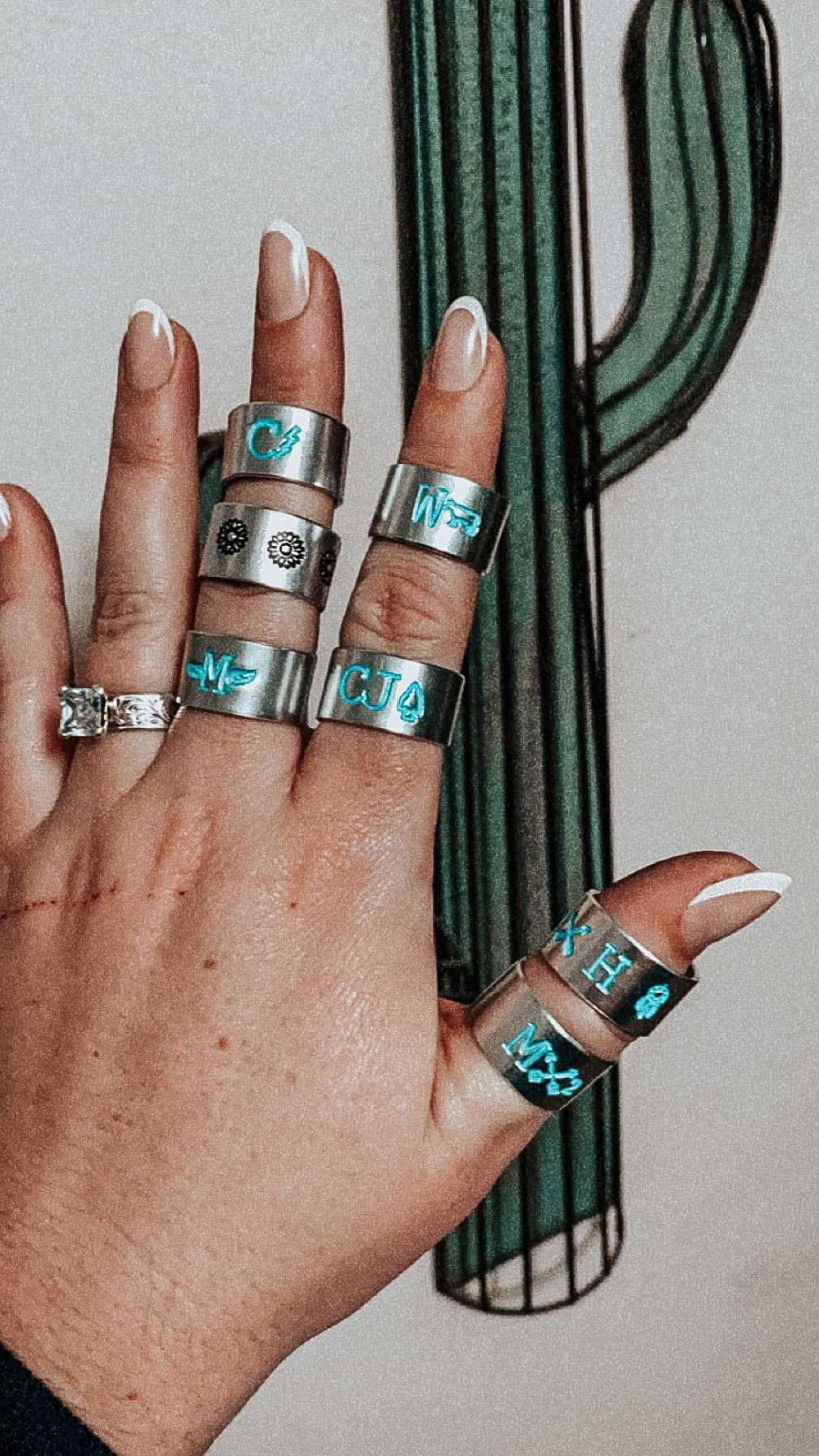 Custom Stamped Initial Ring