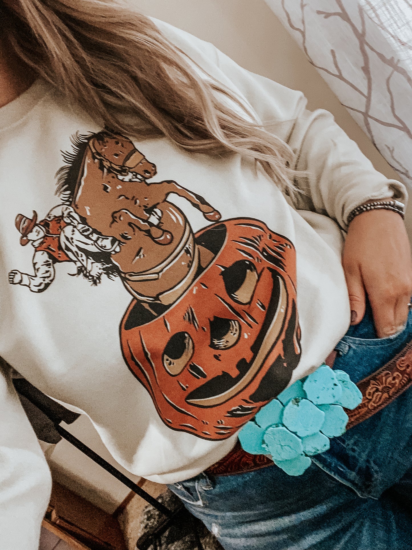 The Buckaroo Pumpkin Crewneck