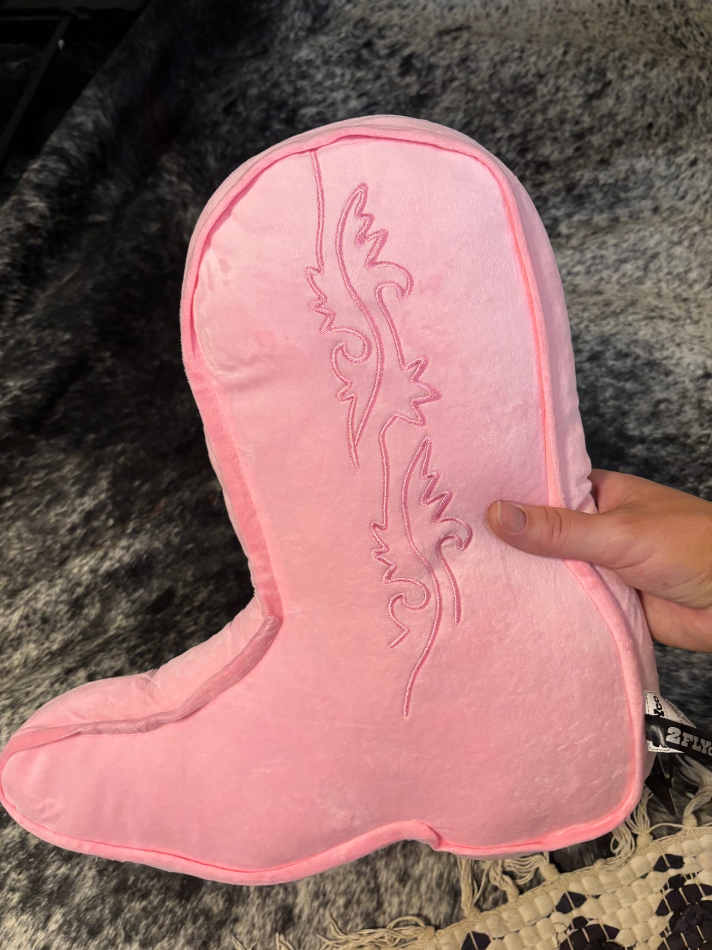 Pink Boot Pillow