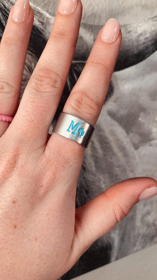 Custom Stamped Initial Ring