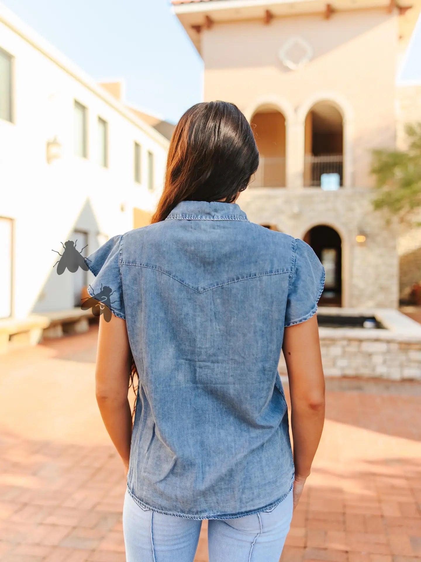 Dainty Denim Top