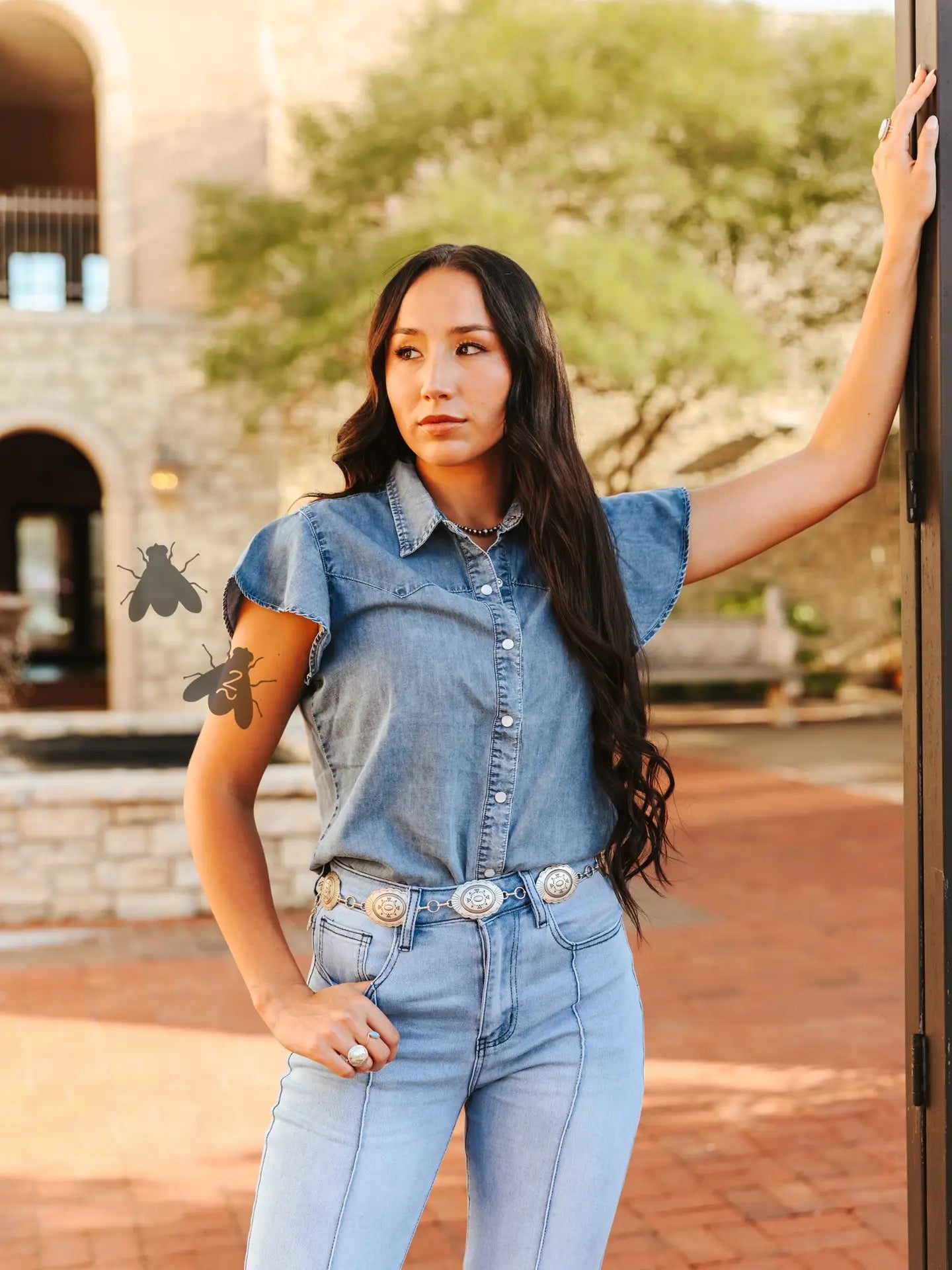 Dainty Denim Top