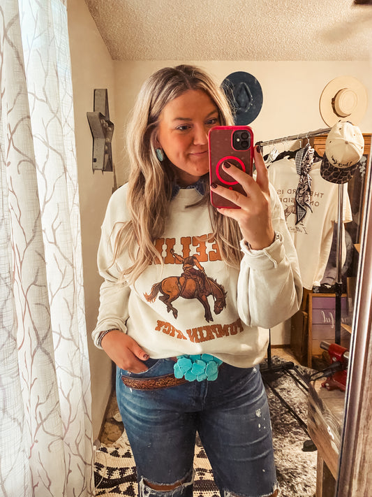 Feeling' Pumpkin Spicy Bucker Crewneck