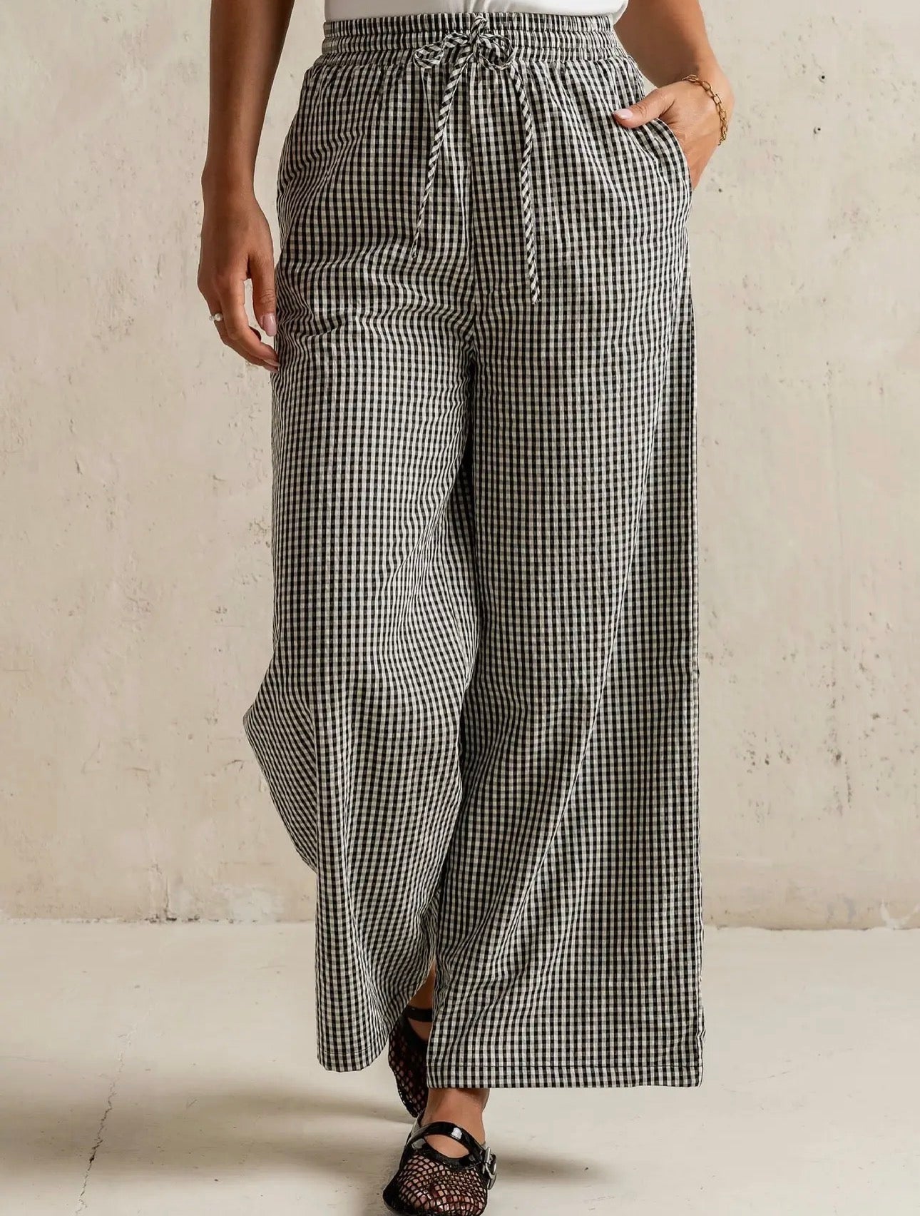 The Gingham Wide Leg Pant