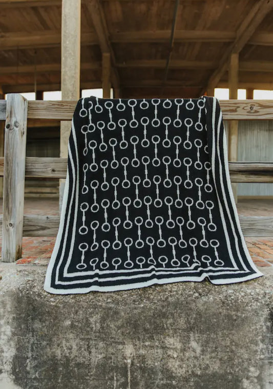 Snaffle Bit Throw Blanket