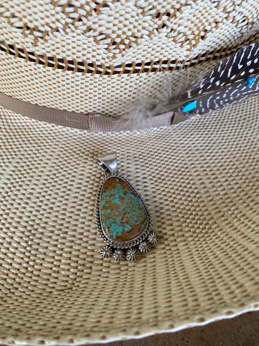Number 8 Turquoise Pendant