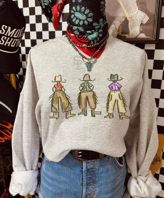 3 Kowboys Crewneck Ash PREORDER
