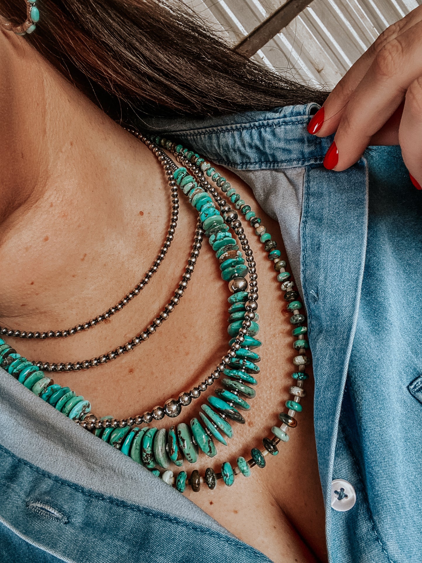 22" Graduated Turquoise Necklace