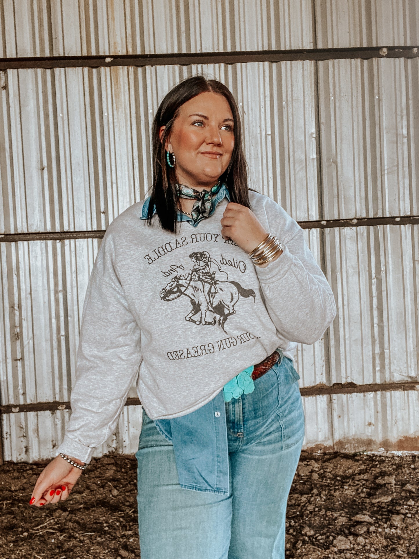 Saddle Oiled Graphic Sweatshirt