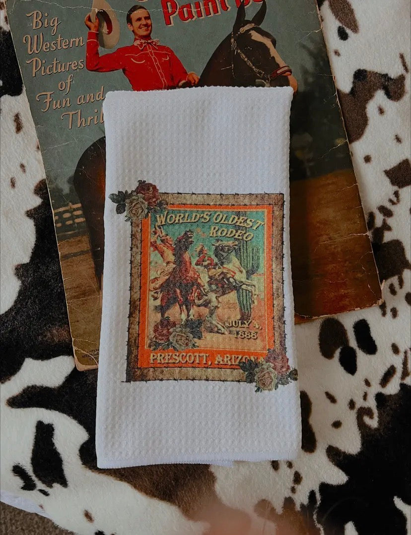 Retro Rodeo Tea Towel