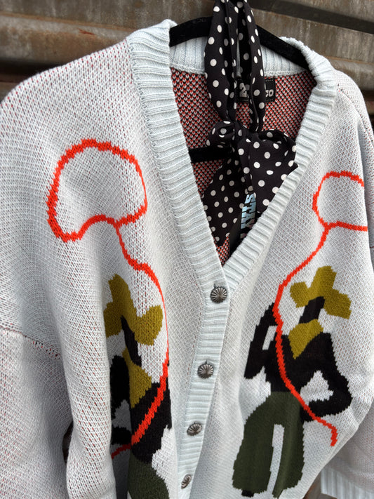 Black + White Polka Dot Twilly