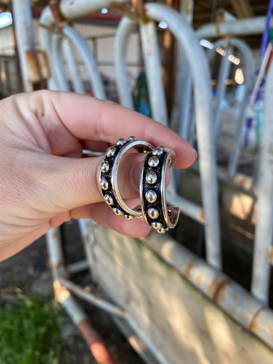 Studded Hoops