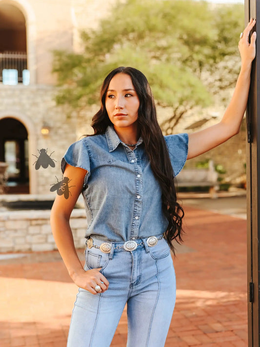 Dainty Denim Top